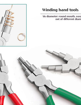 1pc Iron Wire Looping Jewelry Pliers, 6-in-1 Bail-Making Pliers, With Non-Slip Comfort Grip Handle, For Loops Making Tool