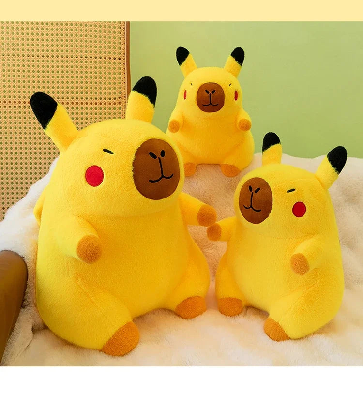 30/38/50cm Pokemon Cute Pikachu Capybara Big Szie Plush Toy Kawaii Stuffed Doll Animals Soft Pillow Doll Kids Toys Birthday Gift