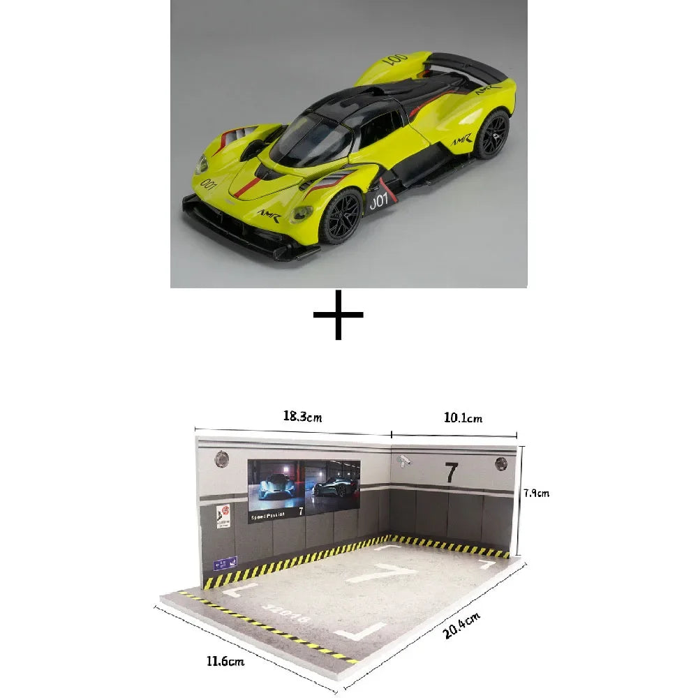 1:32 Scale VALKYRIE Sports Car Model Toy Alloy Diecast Doors Opened Music Light Doors Opened Vehicles Models Christmas Gift