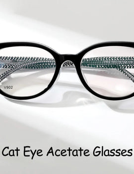 Cat Eye Butterfly Eyewear Fashion Retro Eyeglasses Luxury Acetate Optical Prescription Frames