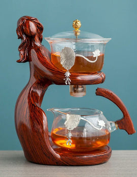 Heat-resistant Glass Teapot Holder Base Tea infusers Tea Ware Automatic Tea Set Tea Making Kungfu Teapot Teacup