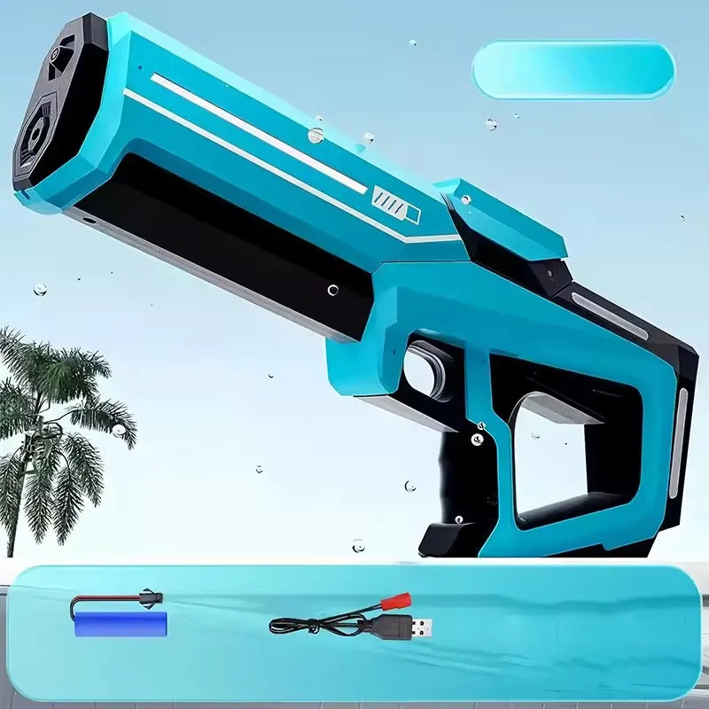 Electric Water Gun with Automatic Water Absorption Rechargeable Outdoor Water Blaster