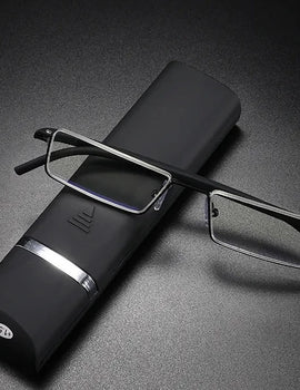 Presbyopic Glasses Man Blue Light Reading Glasses Men Metal Square Glasses