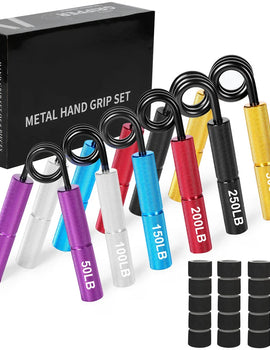 Metal Hand Gripper 50LB-350LB Strengthener Finger Exerciser Grip Strength Muscle Arms Trainer Recovery Wrist Gym Equipment
