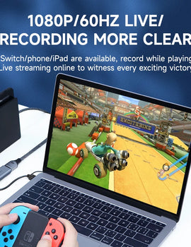 USB 3.0 Video Capture Card With PD Port Fast Charging For iPad HDMI to USB/Type-c Gaming Live Streaming Video Recorder