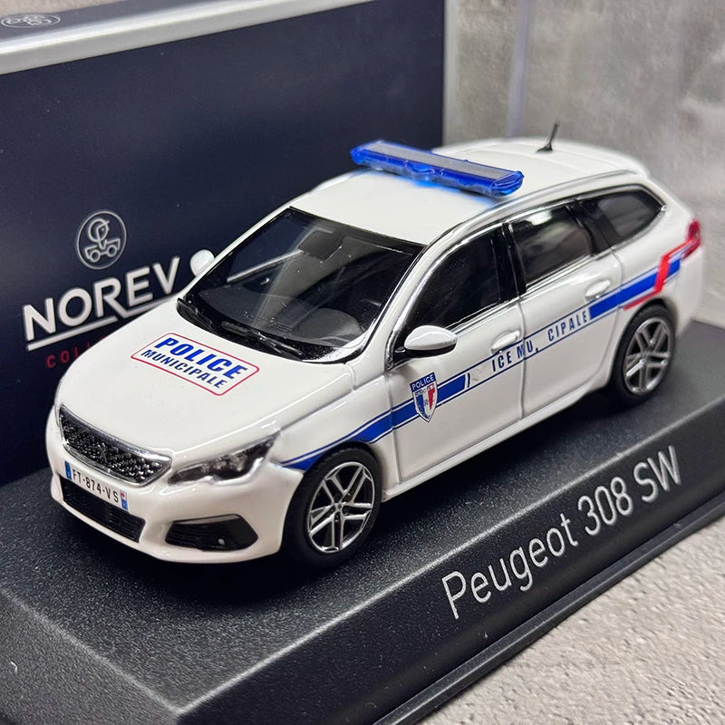 1 43 Scale Peugeot 308 SW 2018 Police Diecast Model Car