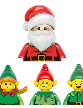 Christmas Gift Elf Santa Claus Building Blocks Mini Action Figure Toys
