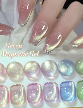 10ml Green Cat Gel Ultra Shine Holographic Glitter Semi Permanent Soak Off UV LED Gel Varnish For Manicure