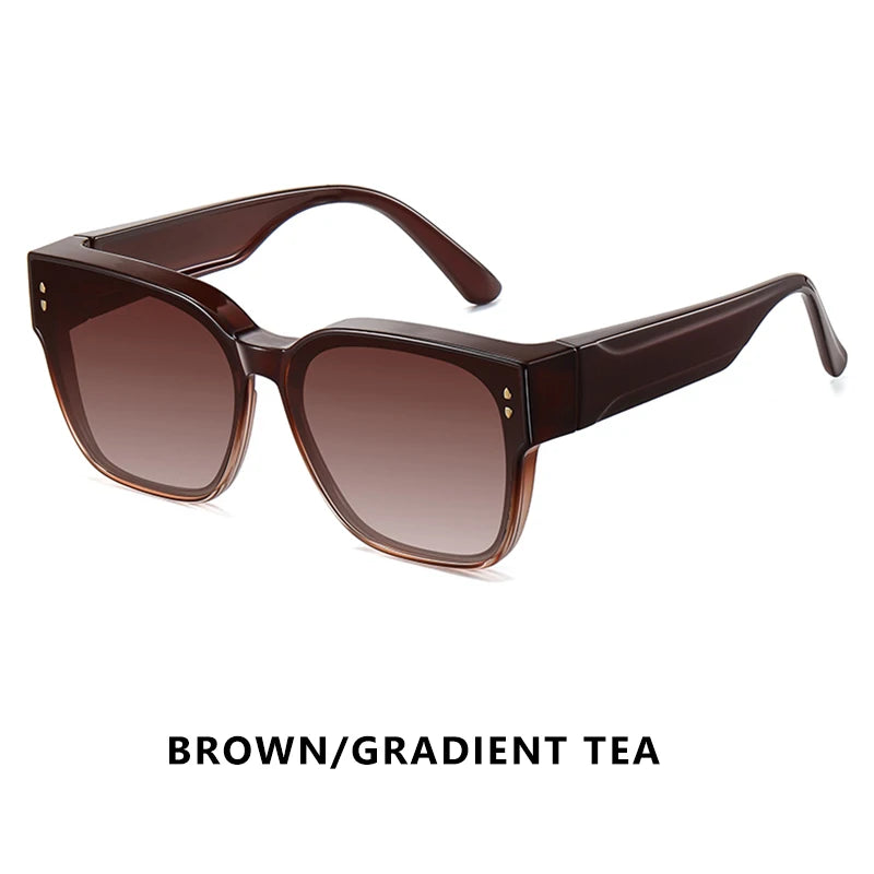 Fit Over Polarized Sunglasses UV400 Anti-Glare Driving Eyewear for Prescription Glasses Men Women