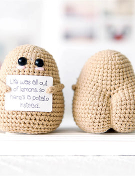 3 Pcs Personalized Big Butt Potato Cute Crochet Positive Potato Doll Home Room Decor Christmas Birthday Friends Party Decoration Gift
