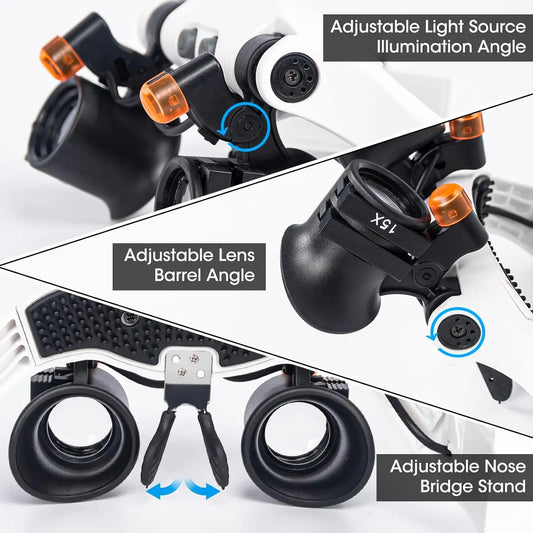 Head Magnifying Glass LED 21X Multi Lens Hands Free Magnifier