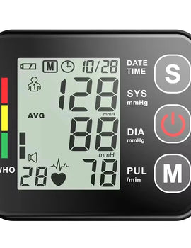 Wrist Digital Blood Pressure Monitor Voice Medical Tonometer Automatic Tonometer Meter Medical Tensiometer Pulse Rate Meter