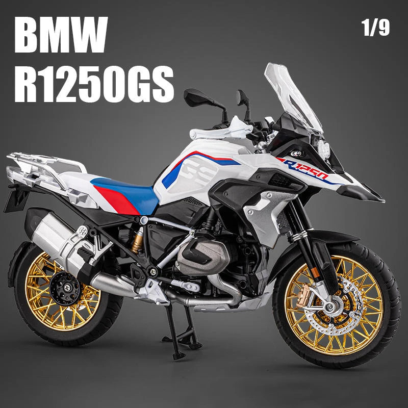 1:9 R1250GS ADV Alloy Die Cast Motorcycle Model Toy Vehicle Collection Sound and Light Off Road Autocycle Toys Car