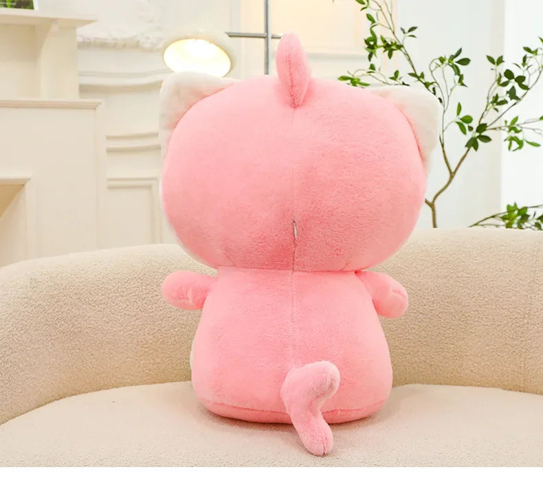 60cm Sanrio Shark Hello Kitty Cat Plush Toys Cartoon KT Cat Plushie Doll Soft Stuffed Anime Pillow Birthday Gifts for Kids Girls
