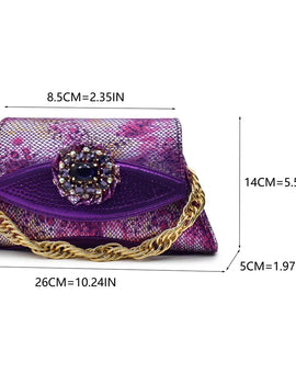 Purple Shoe and Bag Set for Party in Women African Shoe and Bags Set for Party Elegant Rhinestone Wedding Shoes Bride