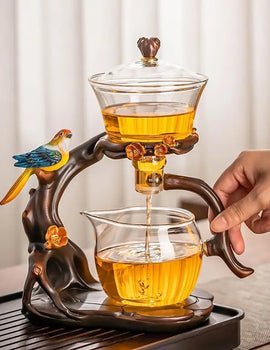 Glass Automatic Tea Set for Household Light Luxury High-end Teacup Teapot Lazy Tea Maker