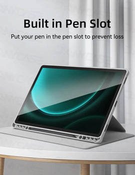 Case Fit Samsung Galaxy Tablet Case for S9 FE S6 lite Tab A9 A8 S7 S8 S9 and Plus FE Smart Auto Sleep Wake Function Acrylic Case