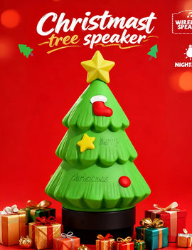Christmas Eve Light Mini High Fidelity Bluetooth 5.3 Speaker TWS Connection Stereo Rechargeable LED Desk Lamp Christmas Gift