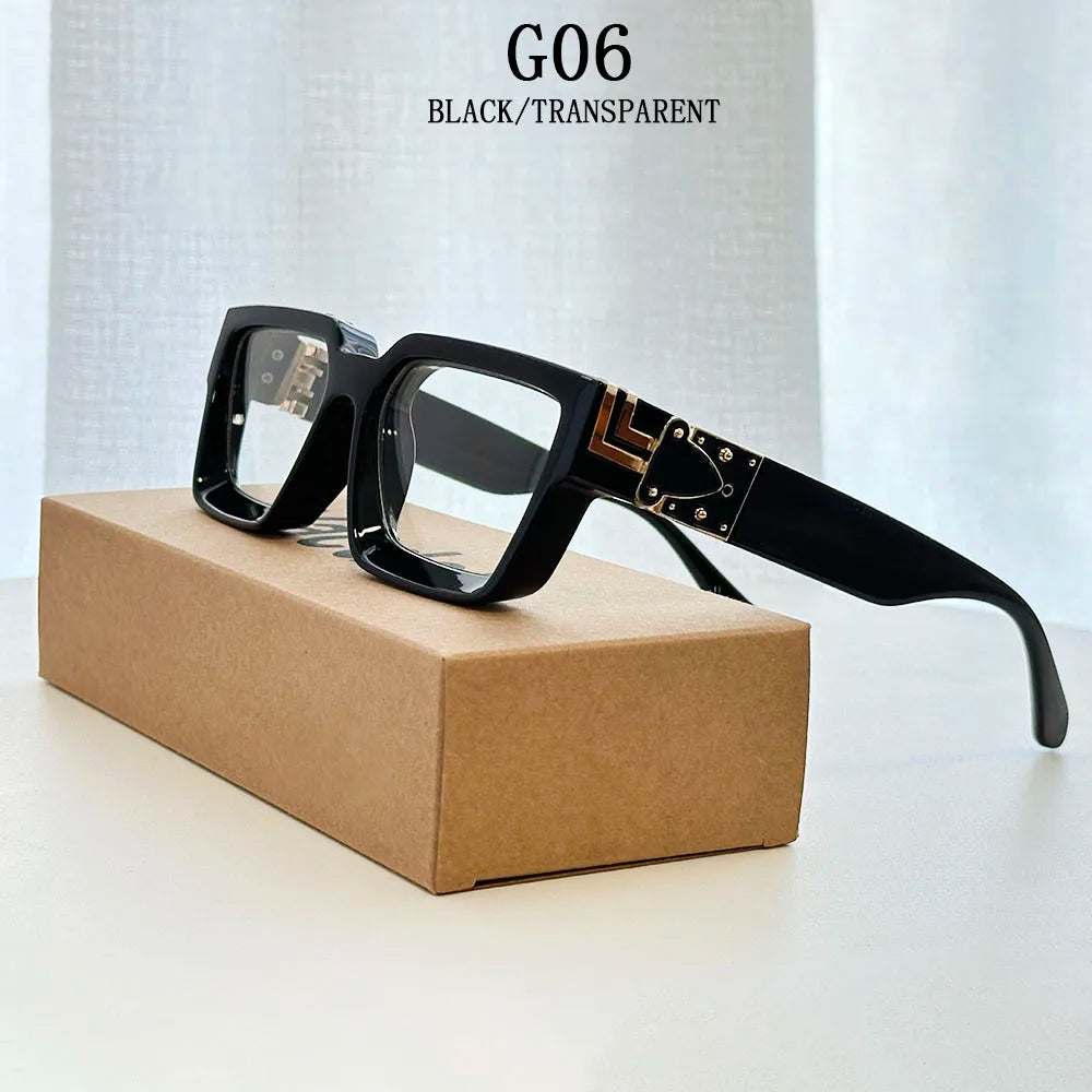 Retro Square Frame Sunglasses With UV400 Protection