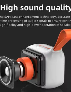 Xdobo Prince 1995 portable wireless Bluetooth speaker 15W outdoor cycling card insertion subwoofer TF/AUX/MP3 mini music player