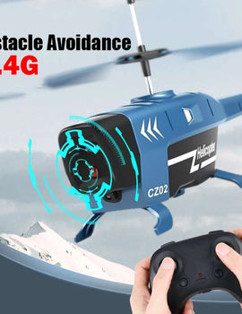 2.4G Rc Helicopters 3.5CH Remote Control Airplane with Lights Obstacle Avoidance Drone Radio Controlled Plane Toys for Boy Gift