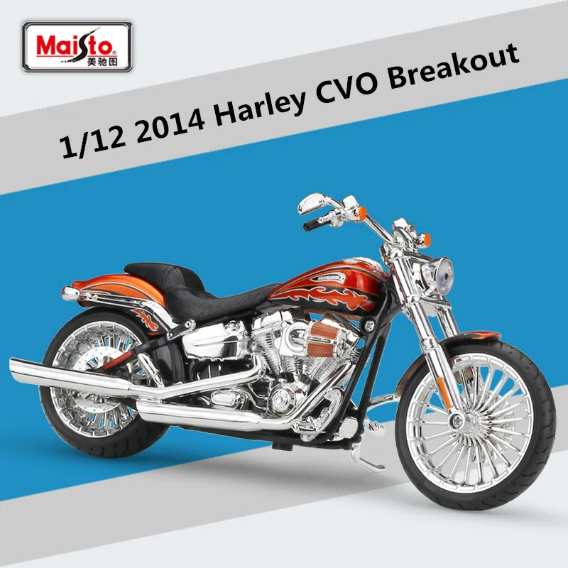 Diecast Harley CVO Breakout 2014 Motorcycle Model 1 to 12 Scale