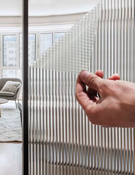 3D Electrostatic Glass Window Film Bathroom Window Sticker Transparent Opaque Anti-peep Glass Frosted Film Modern Art Decor