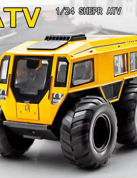 1/24 Russia All-terrain Vehicle Alloy Models Toys Diecast Doors Opened Sound Light Pulll Back Off-road Cars 's Toy Gifts