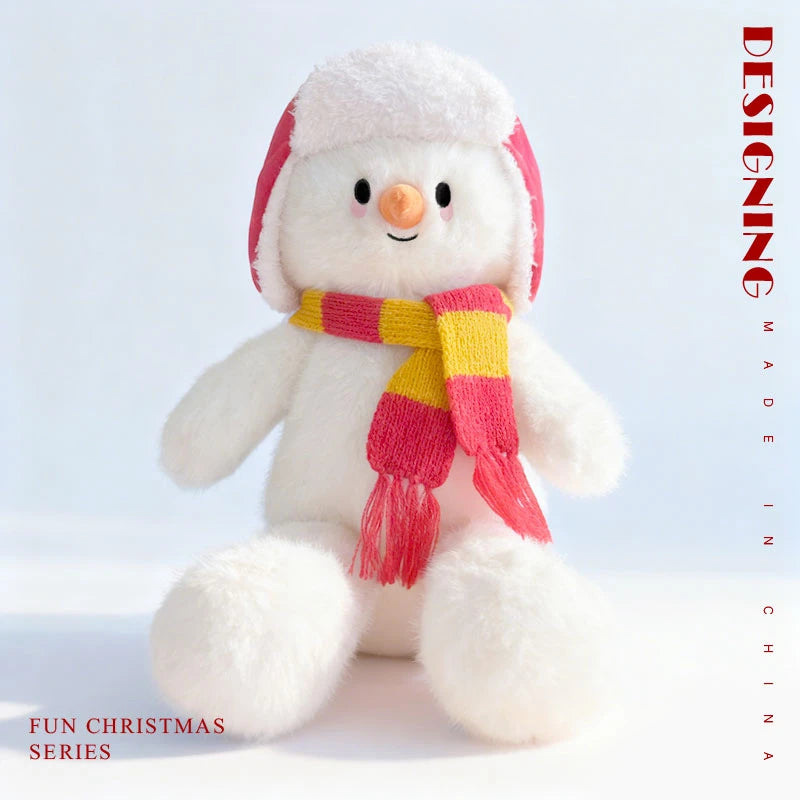 Realistic Snowman Plush Soft Stuffed Christmas Pillow