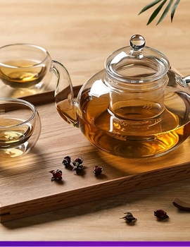 400-1000ml Clear Teapot With Removable Infuser Glass Teapot Stovetop Safe Loose Leaf And Blooming Tea Maker