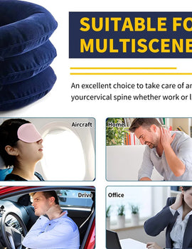 1Pcs Neck Stretcher Inflatable Cervical Neck Traction Brace Breathable Comfortable Protection Prevent Cervical Forward Leaning