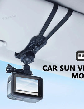 Car Sun Visor Camera Mount with Phone Clip for Cell Phone for GoPro Hero 12 11 10 9 8 for Insta360 X3 One X2 Accessories