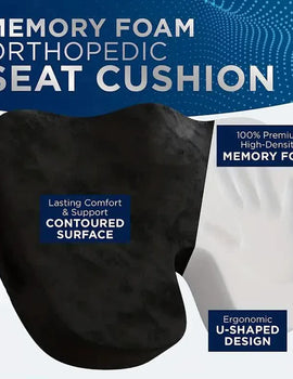 Travel Seat Cushion Memory Foam U-Shaped Pillow for Chair Cushion Pad Car Office Hip Support Massage Orthopedic Pillow