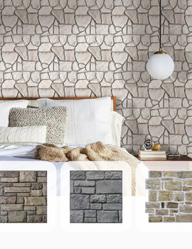 3D Wall Stickers, Self-adhesive Faux Stone Wall Panels, Peel and Stick Tile Backsplashes for Bathroom Kitchen, 30 x 30 cm