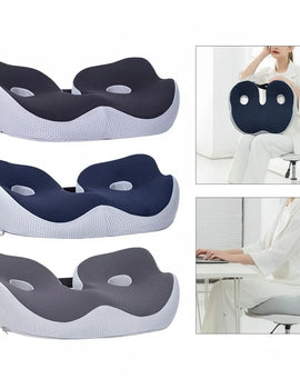 Portable Memory Foam Seat Cushion U-Shaped Office Car Airplane Pillow Back Support Pain Relief Pillow Ergonomic Body Support