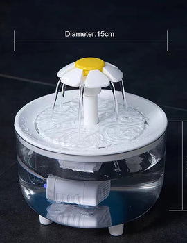 Transparent Pet Water Fountain Automatic Circulation Cat Water Drinking Dispenser USB Rechargeable Cat Water Fountain for Cats