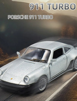 1/36 Scale Porsche 911 Turbo Toy Car Model Alloy Diecast Retro Racing with Pull Back Scale Model Car Toy for Boy Gift Collection