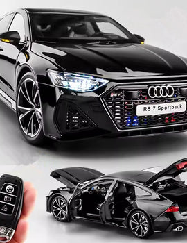 1:18 Key Remote Control Version AUDI RS7 Alloy Sports Car Model Diecast Metal Racing Vehicle Car Model Sound Light Toy Gift