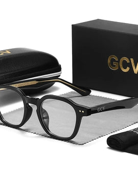 Acetate Johnny Depp Men Women The Blu-Ray Computer Goggles Round Transparent Eyeglass Frame Blue Blocking Glasses