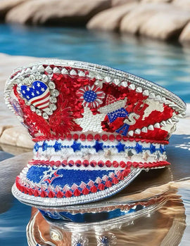 Captains Hat for Men Unisex Handmade Mardi Gras Hat Steampunk Burning Man Masquerade Party HongLuan Free Shipping