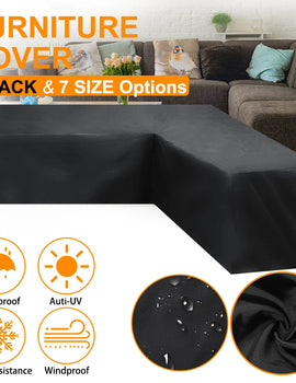Corner Outdoor Sofa Cover Garden Rattan Corner Furniture Cover V Shape Waterproof Sofa Protect Set All-Purpose Dust Covers