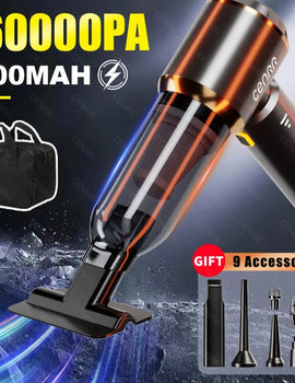 Car Vacuum Cleaner 360000PA Powerful Cordless Wireless Car Cleaner Mini HandHeld Portable Vacuum Cleaner Home Appliance
