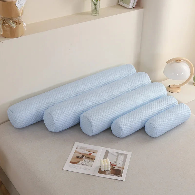 Round Neck Pillow Roll Cervical Support Pillows Neck Pain Relief Cylinder Bolster Pillows with Removable Washable Cove for Chair