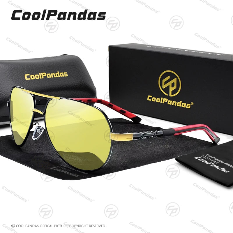 Intelligent Aviation Photochromic Polarized UV400 Day Night Driving Sunglasses for Men Women