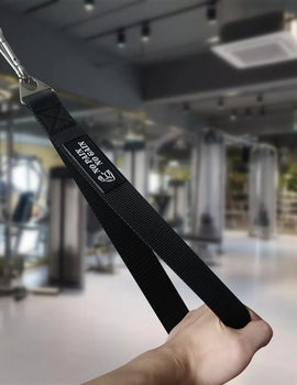 Fitness Arm Wrestling Training Strap Belt Handle Forearm Exerciser Strengthener Power Trainer for Cable Machine and Free Weight