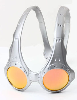 Sunglasses Retro Round Headband Personalized Trend Eyewear Anti-Blue Light UV Protection Full Metal Frame Party Jewelry