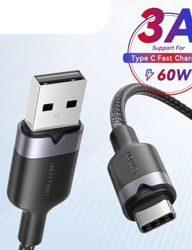 USB C Cable Fast Charging 3.0 USB Cable Quick Charge Cables for Huawei Xiaomi Samsung S10 USB-C Charger Wire Data Cables