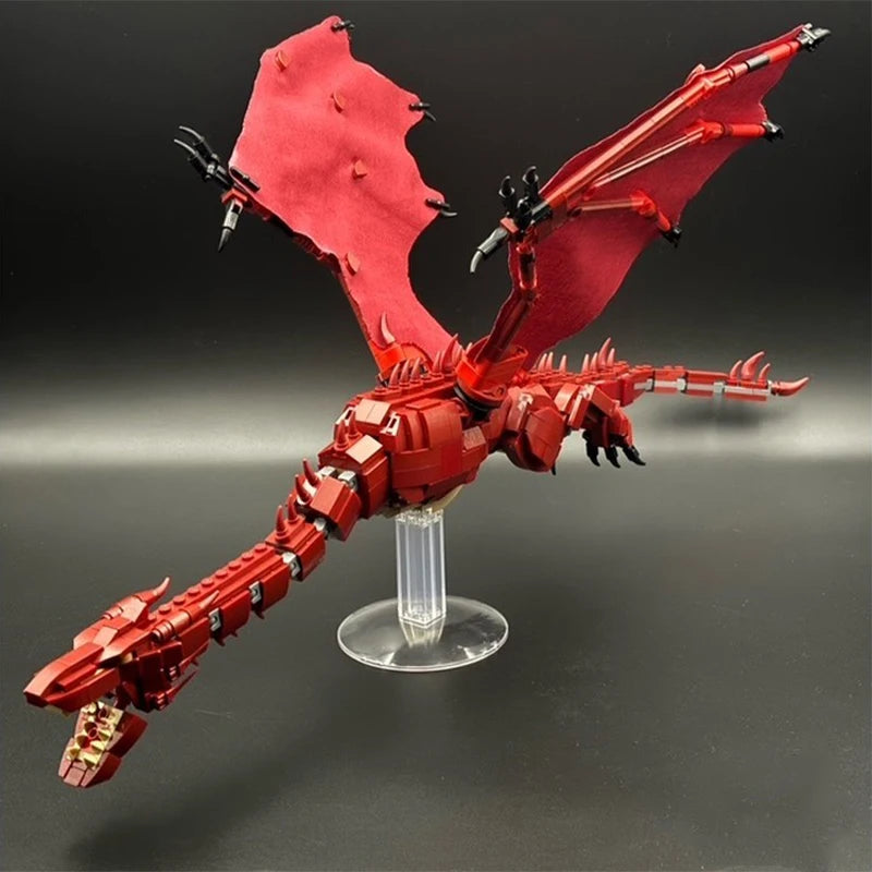 806PCS Lordes of the Rings Saga Smaug Dragon Model Detailed Moc diy Education Building Blocks Birthday Toys Gift for LOTRes Fans