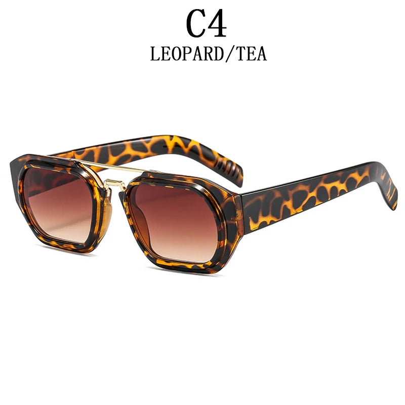 Square Vintage Sunglasses With UV400 Protection