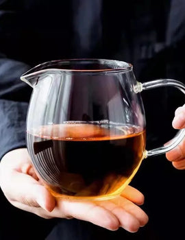 Heat Resisting Clear Glass Tea Pitcher Glass Tea Pot Fair Cup Cha Hai Chinese Kung Fu Tea Set Milk Glass Pitcher Coffee Pot